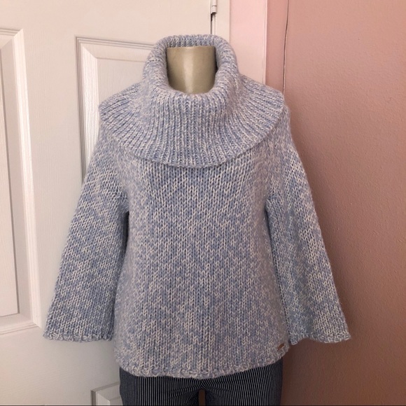 MICHAEL Kors PL Blue Knit Chunky Alpaca Sweater - Picture 1 of 7